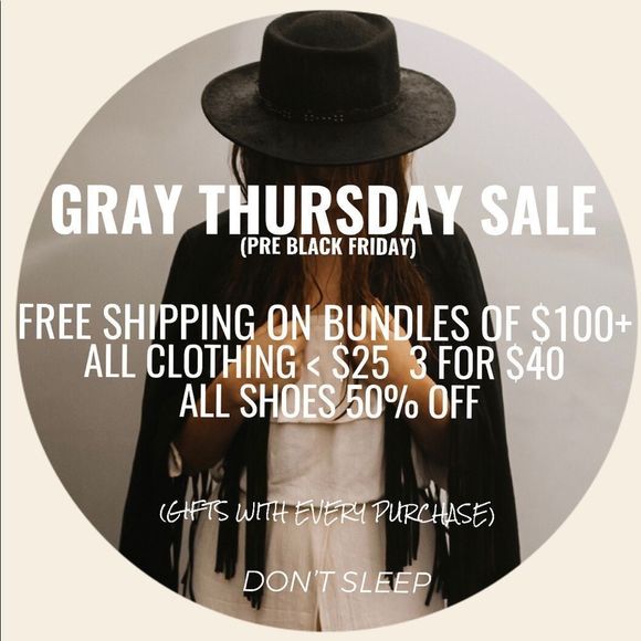 GRAY THURSDAY SALE - Picture 1 of 1